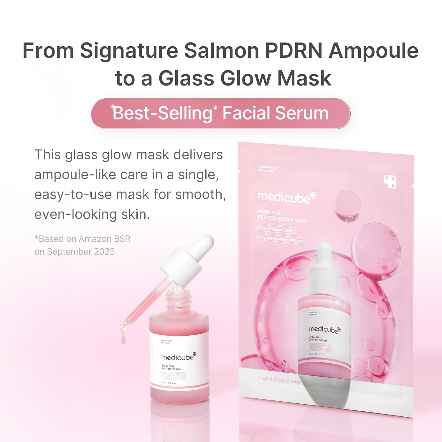 image:imagemedicube PDRN Pink Peptide Ampoule Sheet Mask 10EA Pack of 210 Count Pack of 1