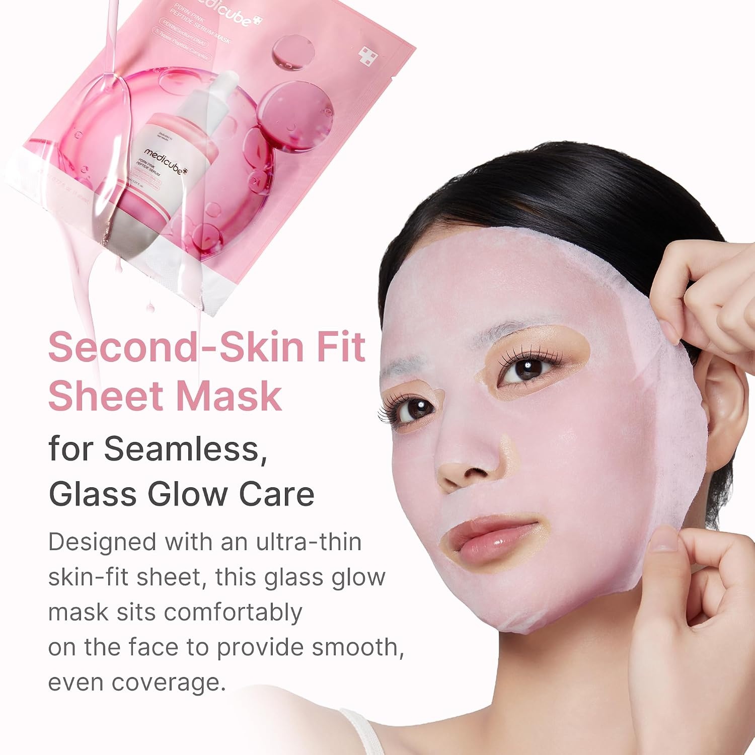 image:imagemedicube PDRN Pink Peptide Ampoule Sheet Mask 10EA Pack of 26 Count Pack of 1