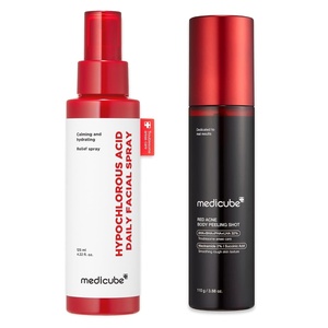 medicube Smooth & Soothe Spray Duo – HOCI Soothing Spray, Body Peeling Shot
